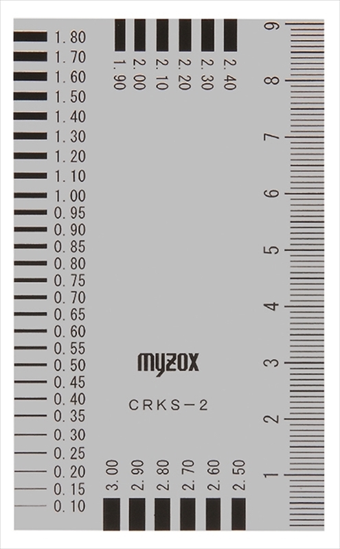クラックスケール 55×91mm 黒目盛/透明タイプ CRKS-2 ひび割れ試験