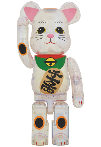 BE@RBRICK 招き猫 桃色透明メッキ 1000％ MEDICOM TOY - BE@RBRICK