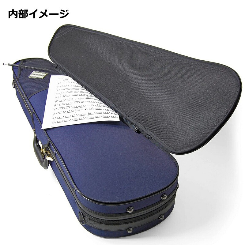 スーパーライト Shaped ケース バイオリン用 4/4 三角型 ブルー Super