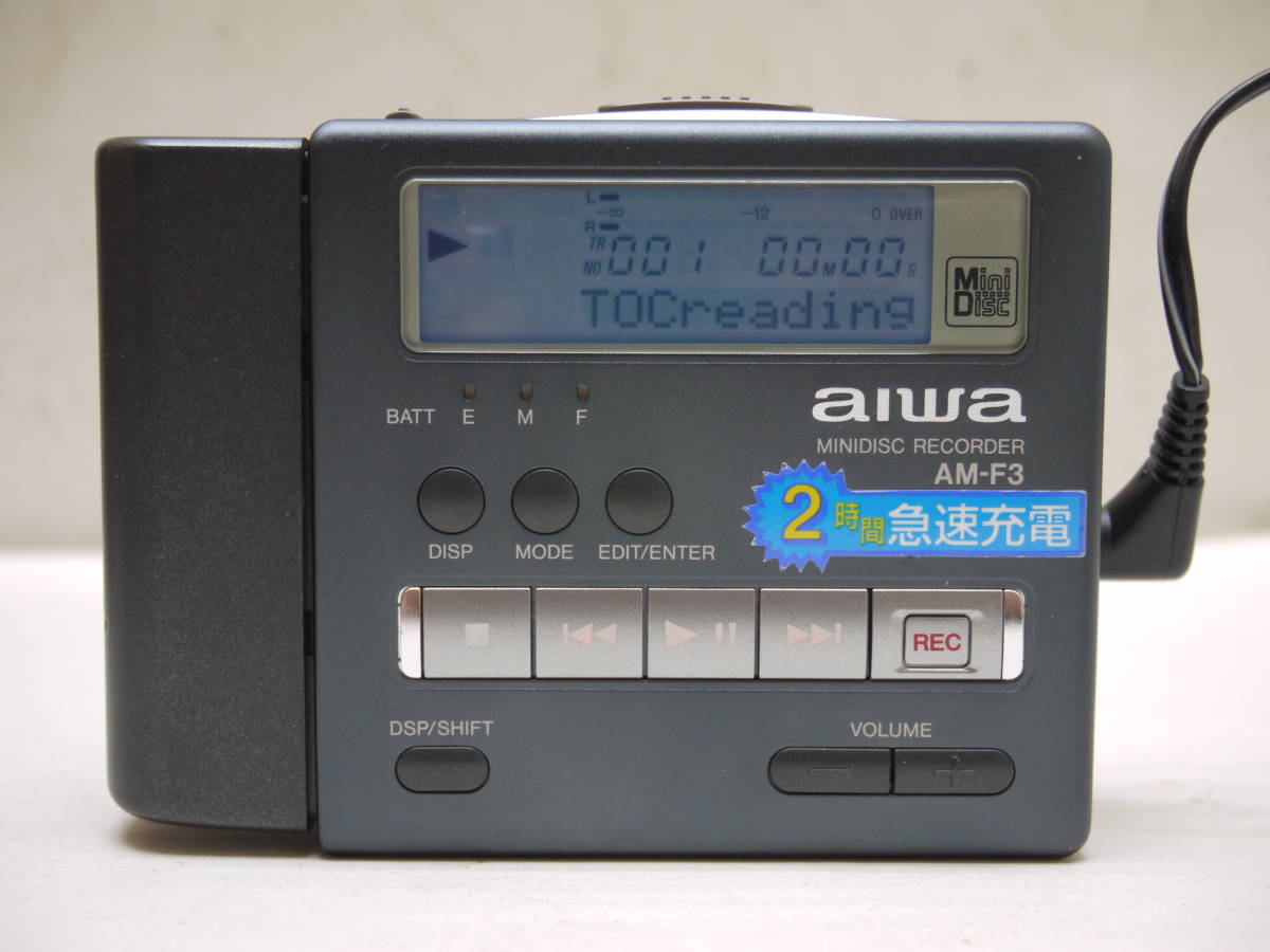 Aiwa AM-F3 倉庫4431な-12/アイワ MDプレイヤー AM-F3 ※動作未確認・キズ