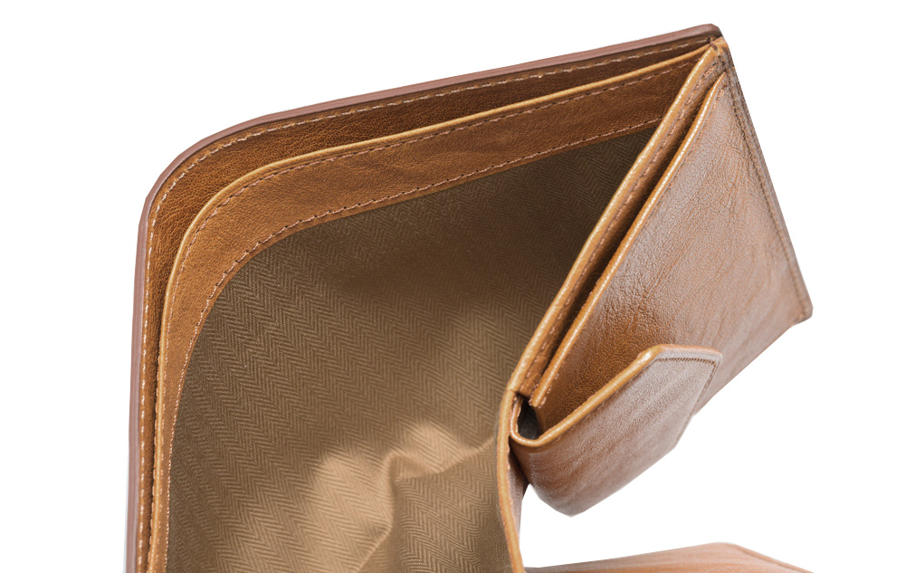 ノイインテレッセ】二つ折り財布(中ベロ付きミドルウォレット)□オイル