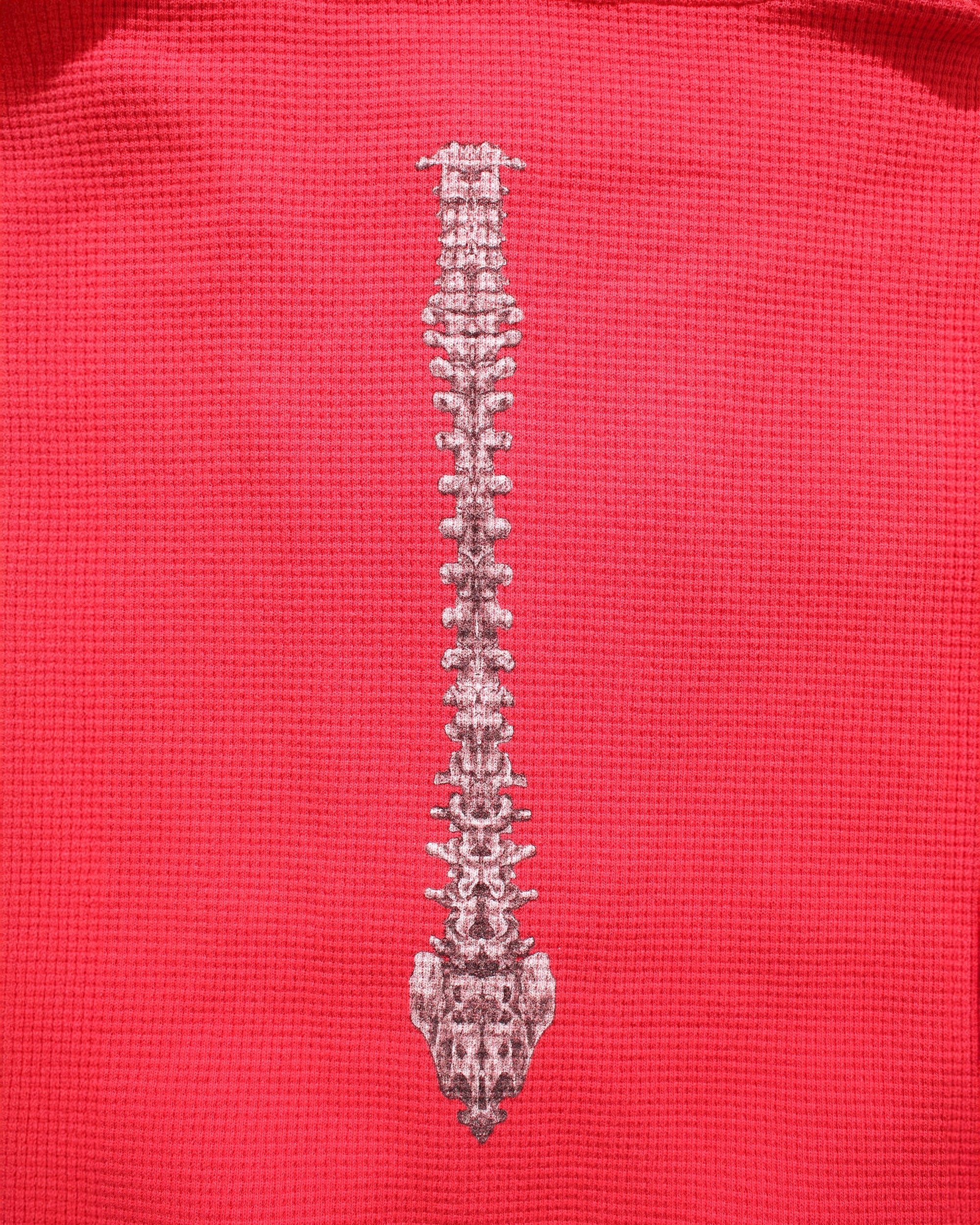 BONE THERMAL ZIP-UP HOODIE – RED – NOREMID