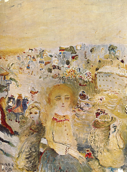 真作保証織田広喜「少女」油彩6号 直筆サイン 二科会 アンニュイ