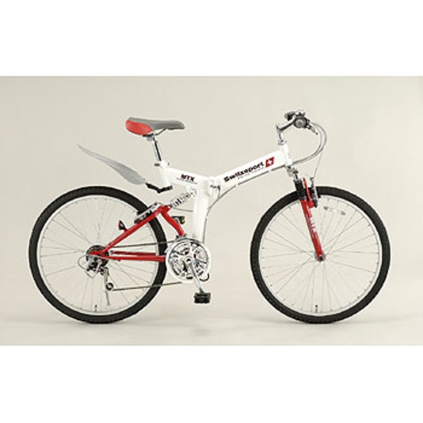 Switzsport 折りたたみ自転車 ホワイト/レッド12インチ Switzsport