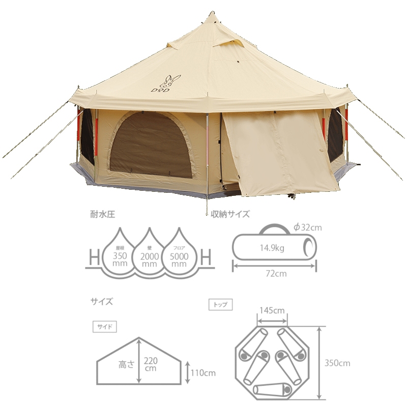 DOD(ディーオーディー) タケノコテントミニ T5-584-BG｜アウトドア用品