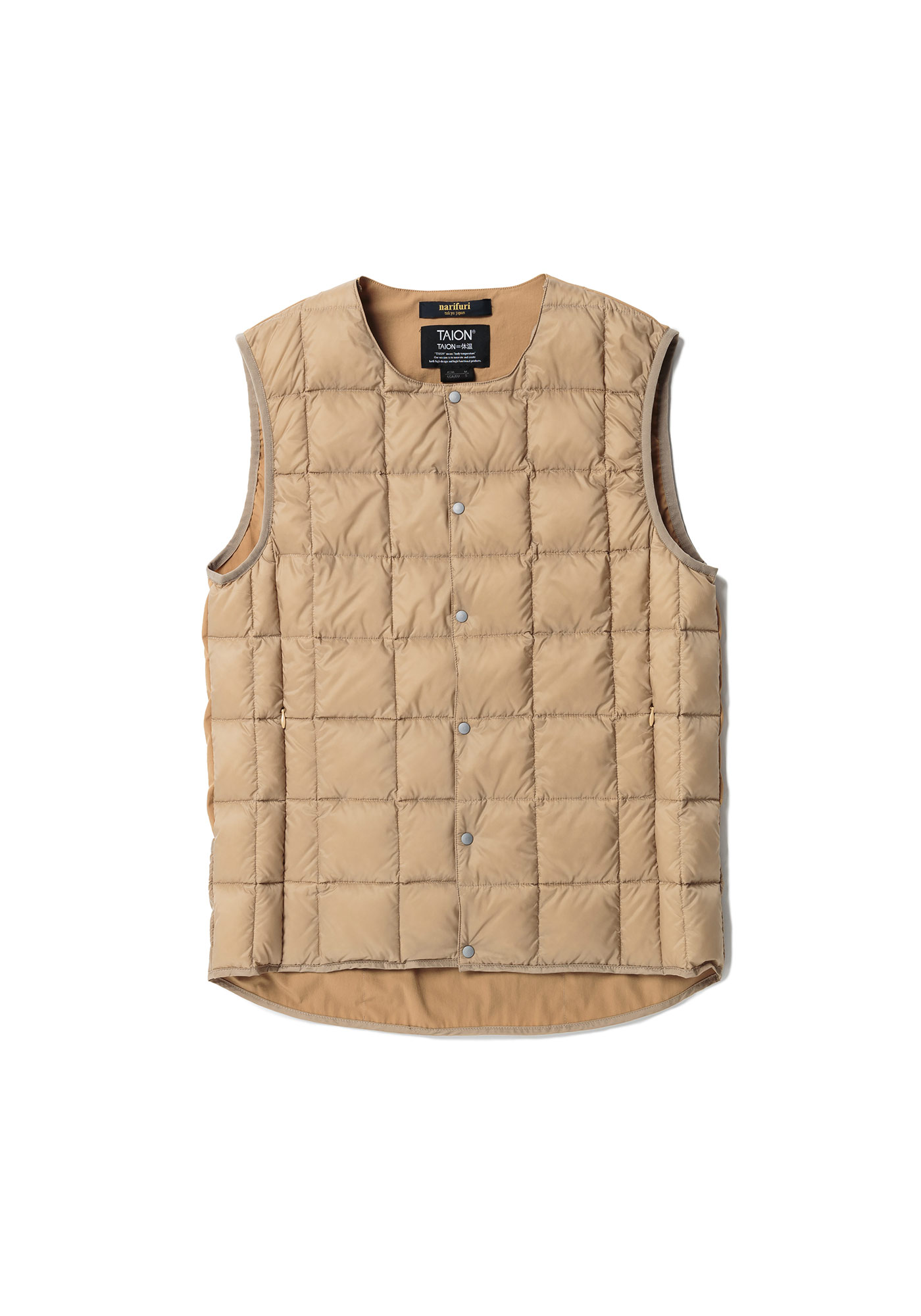 narifuri × TAION パッチワークライクボリュームダウンベスト