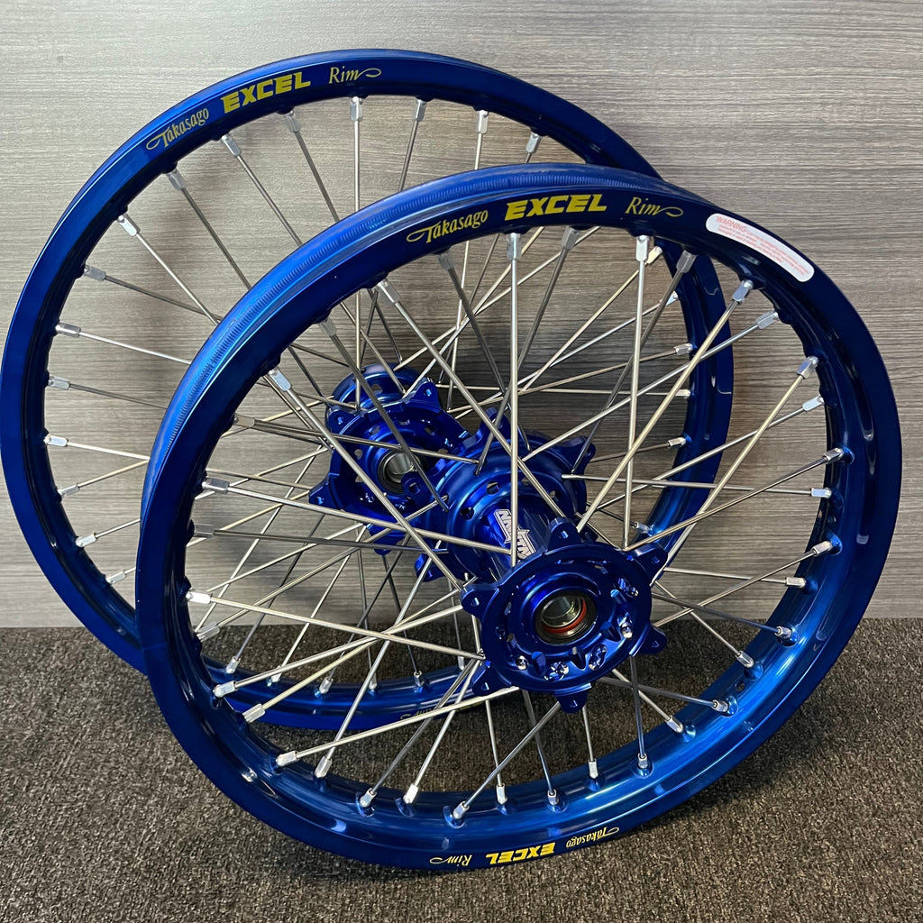 2014-2026 Yamaha YZ250F YZ450F Custom Wheel Set - Blue/Blue