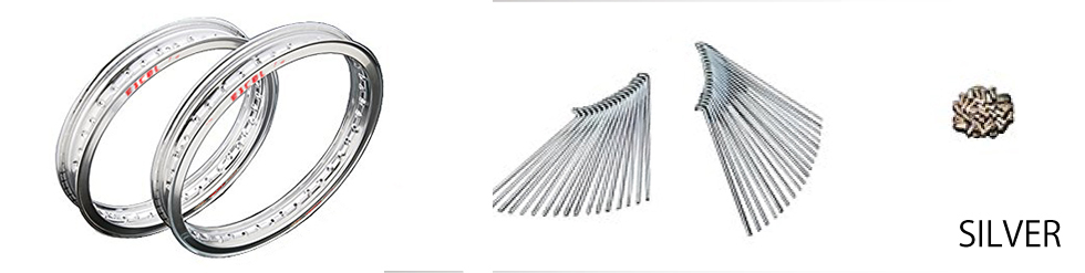 NEXXS JAPAN YAMAHA SR400/500ワイドリム17インチアルミリムスポークセット