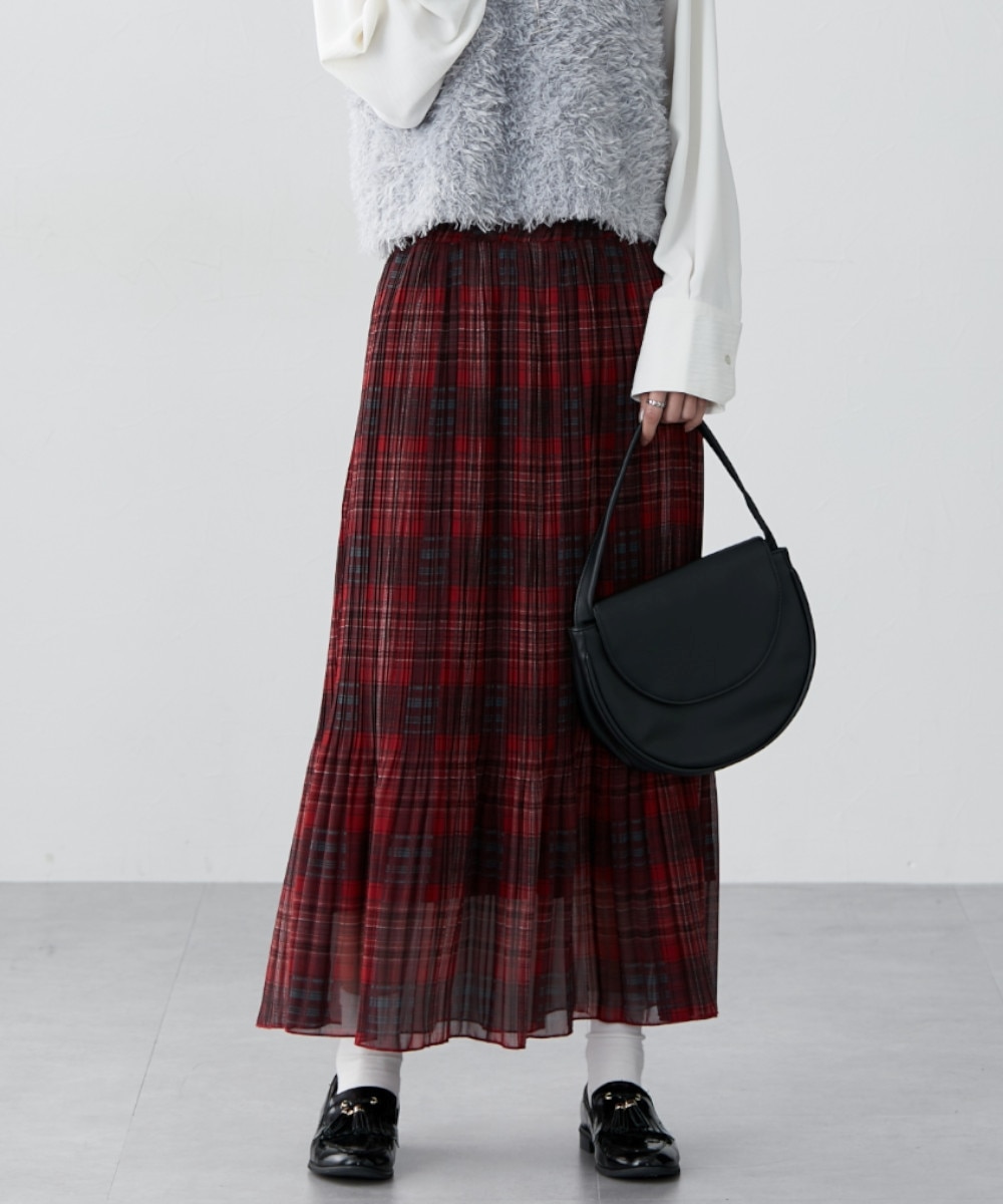 チェック柄フレアスカート 通販【ニッセン】