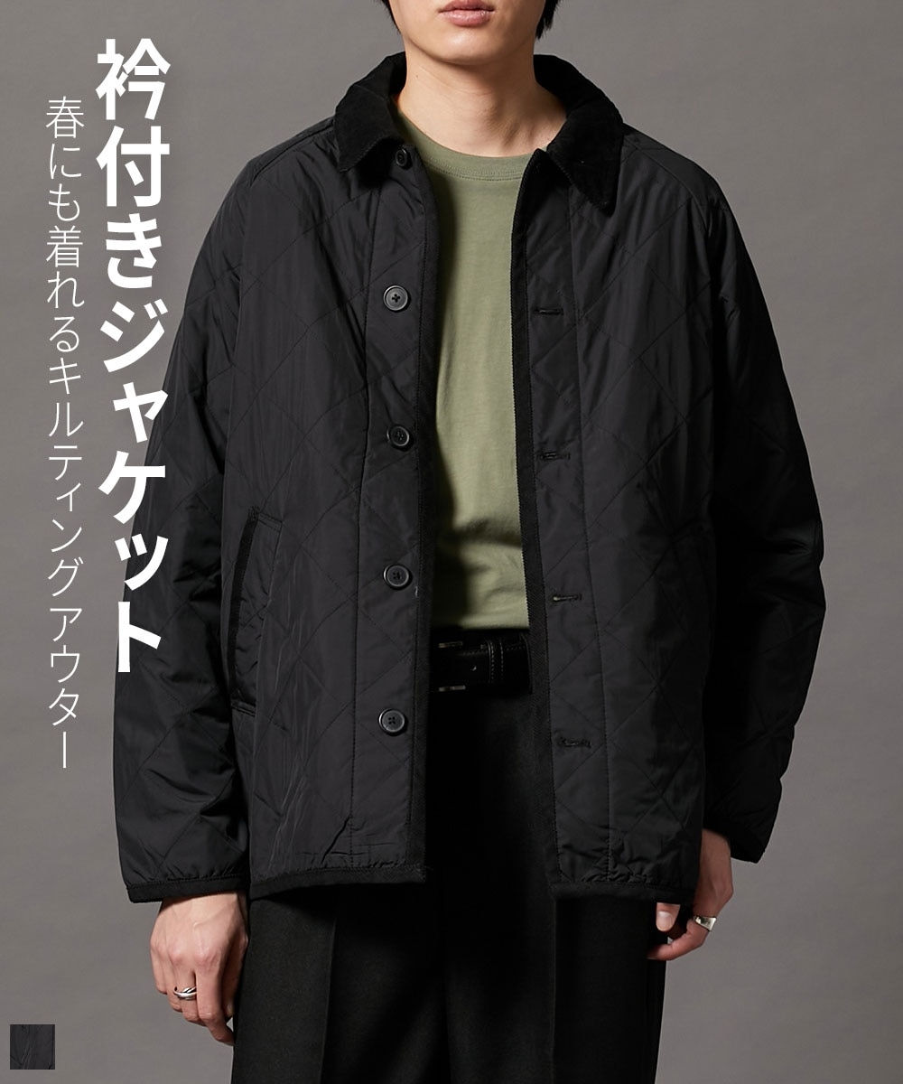 衿コール中綿キルティングジャケット 通販【ニッセン】