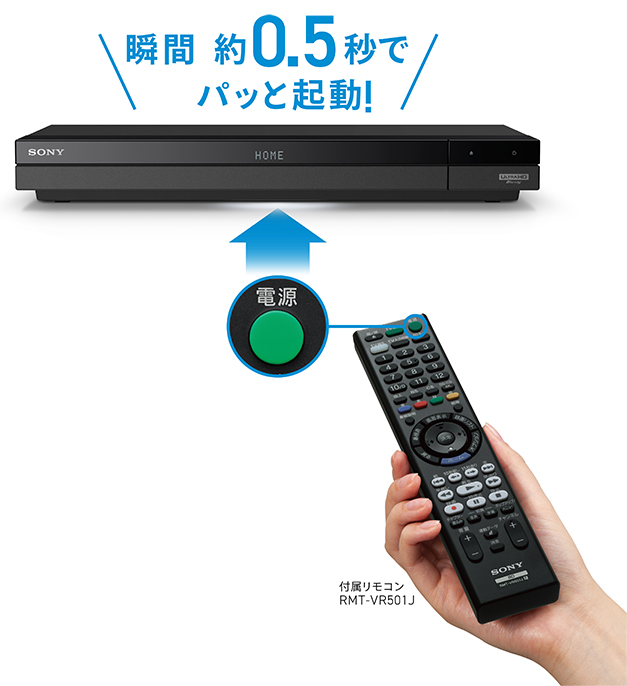BDZ-FBT4000/BDZ-FBT3000/BDZ-FBT2000/BDZ-FBT1000 特長 : 快適操作