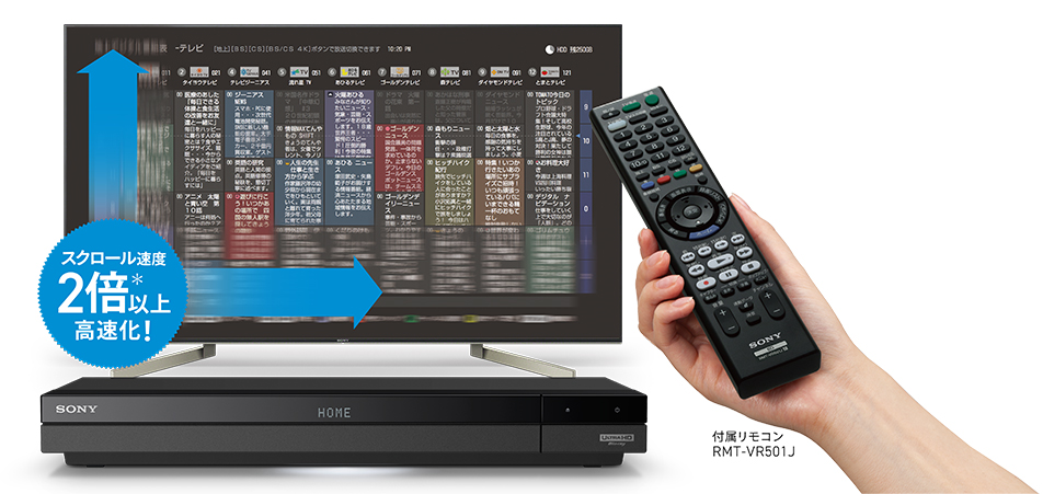 BDZ-FBT4000/BDZ-FBT3000/BDZ-FBT2000/BDZ-FBT1000 特長 : 快適操作