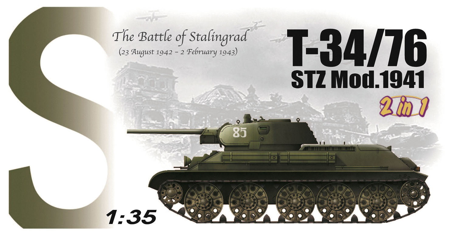 1/35 WW.II ソビエト軍 T-34/76 STZ 1941年型 2in1 マジックトラック