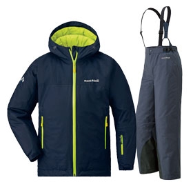 montbell/モンベル/パウダーステップジャケット上下セット Kid's PKの