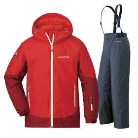 montbell/モンベル/パウダーステップジャケット上下セット Kid's POPの