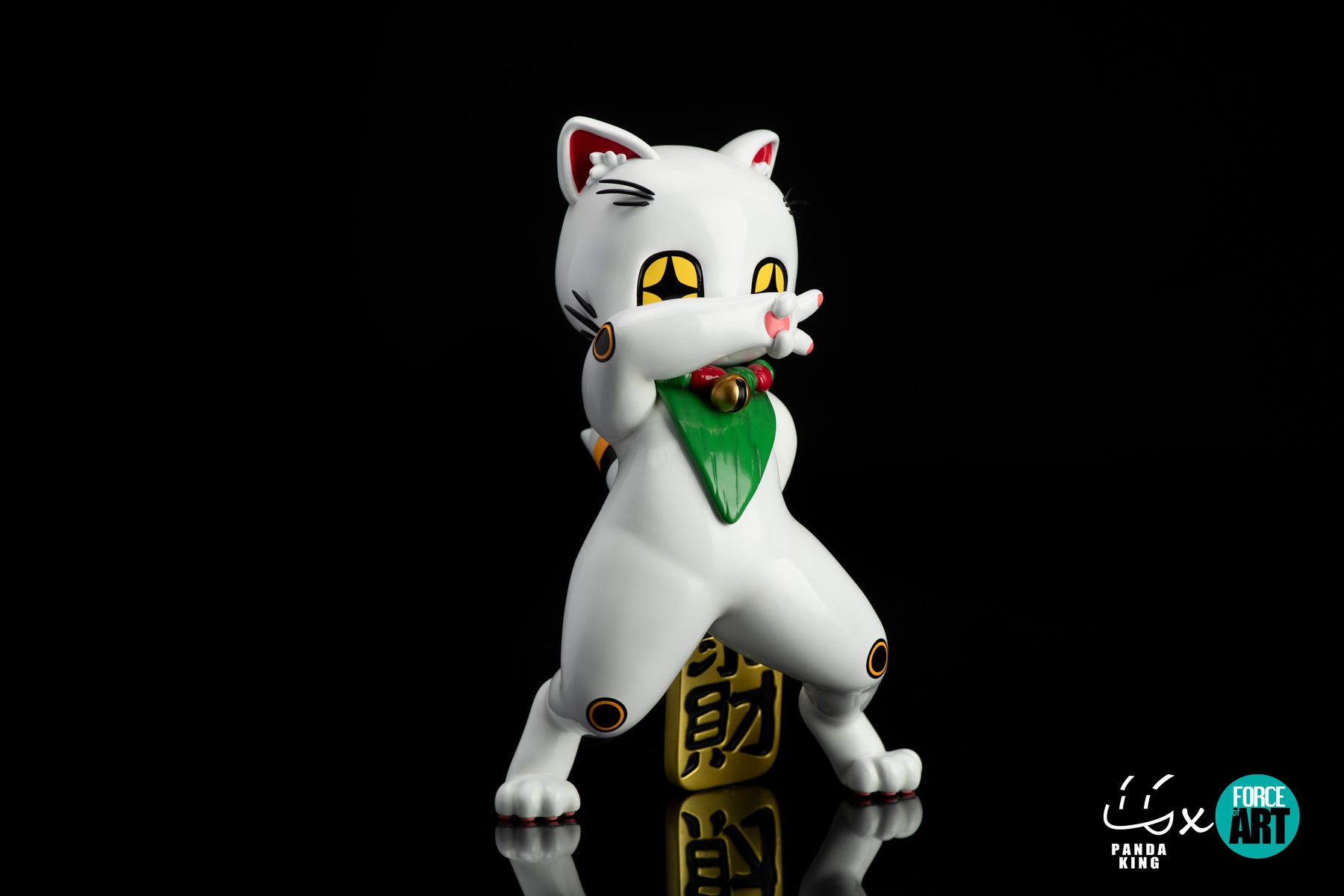 招き猫 フィギュア 白金 約5cm フィギュア専門店 -ソダチトイズ / 予約