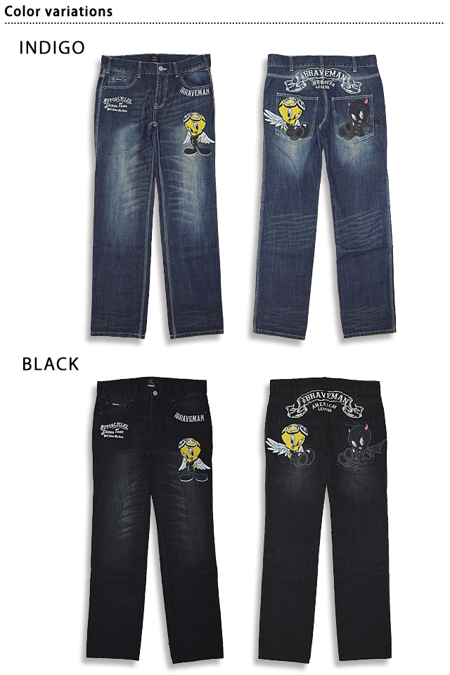 BR×LOONEYコラボ刺繍デニムパンツ The BRAVE-MAN LTB-2207 ブレイブ