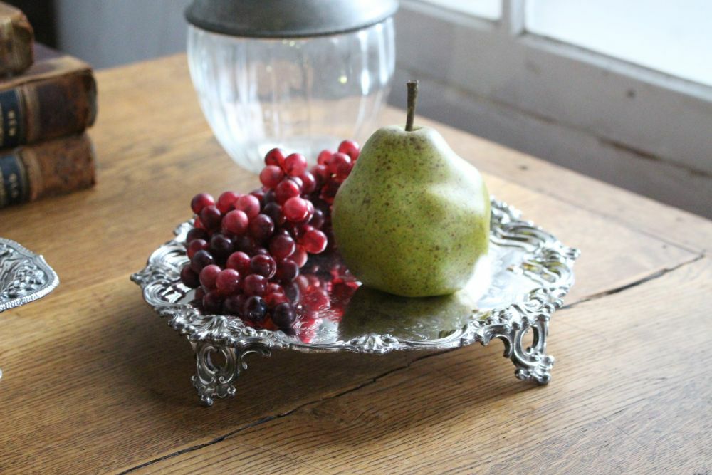 銀食器/アンティーク・シルバープレートトレイ/スワン | 雑貨と