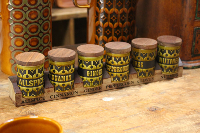 ヴィンテージホーンジー オリーブ&ビネガーポット/アンティーク食器