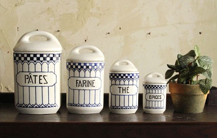 フランスアンティーク キャニスター 6個セット 花柄 フランス フランス