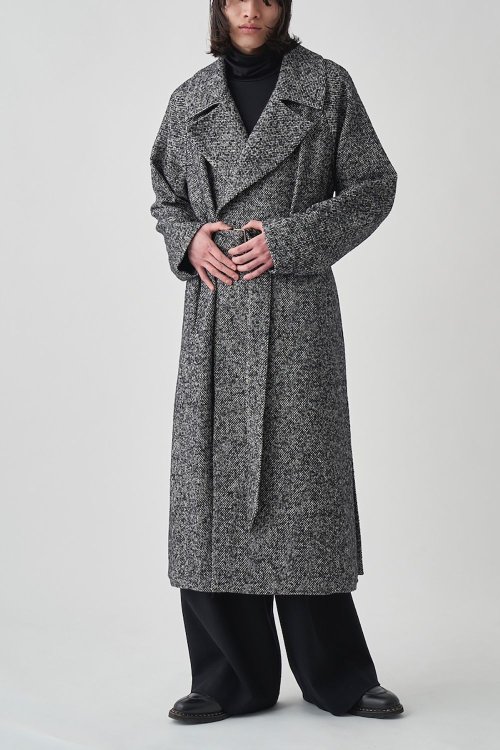juha - 【ラスト1点】【21AW】Belted Over Coat/ベルテッドオーバー