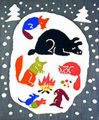 柚木沙弥郎 型染絵