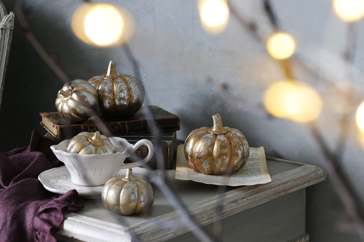 パンプキン ゴールド/シルバー10cm