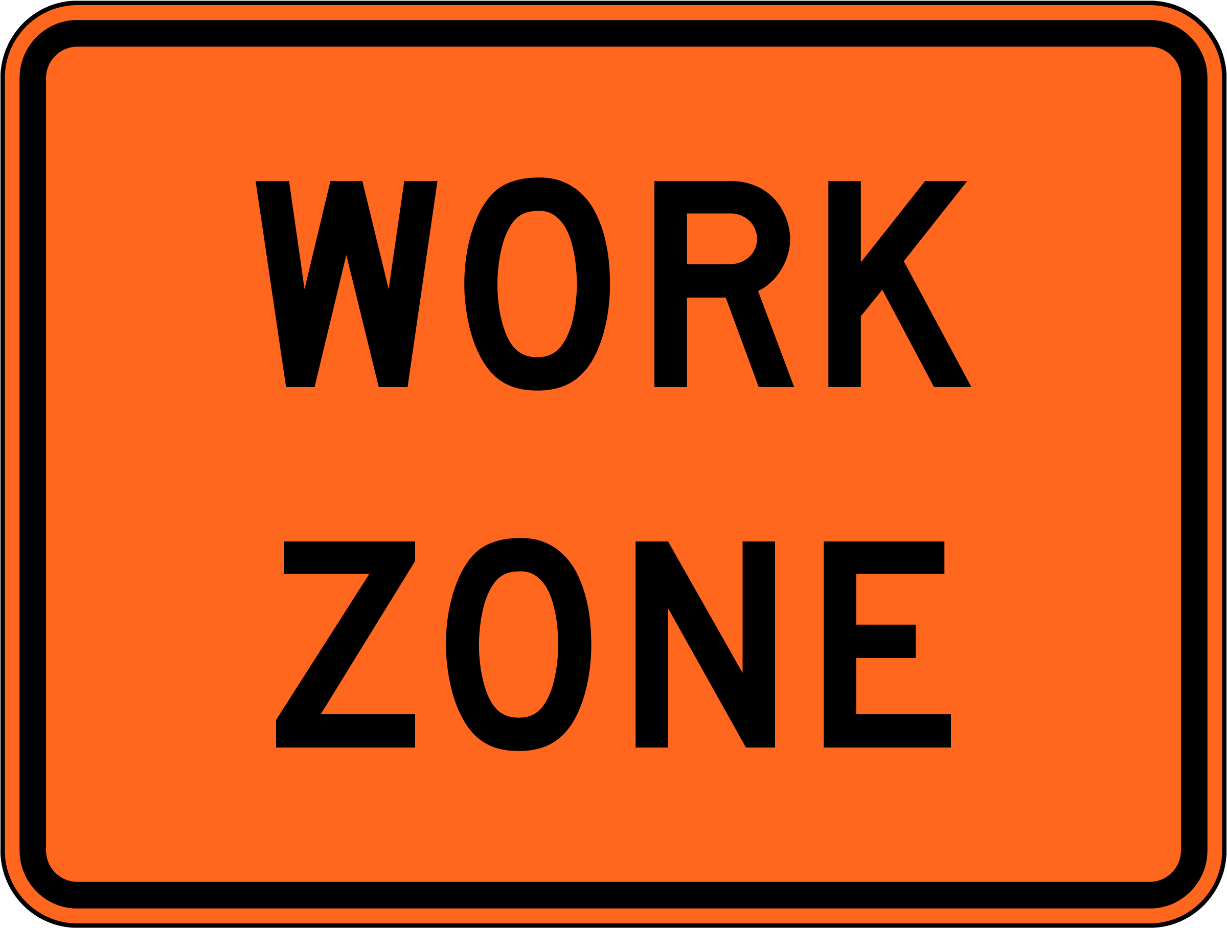 Work Zone Sign - Get 10% Off Now