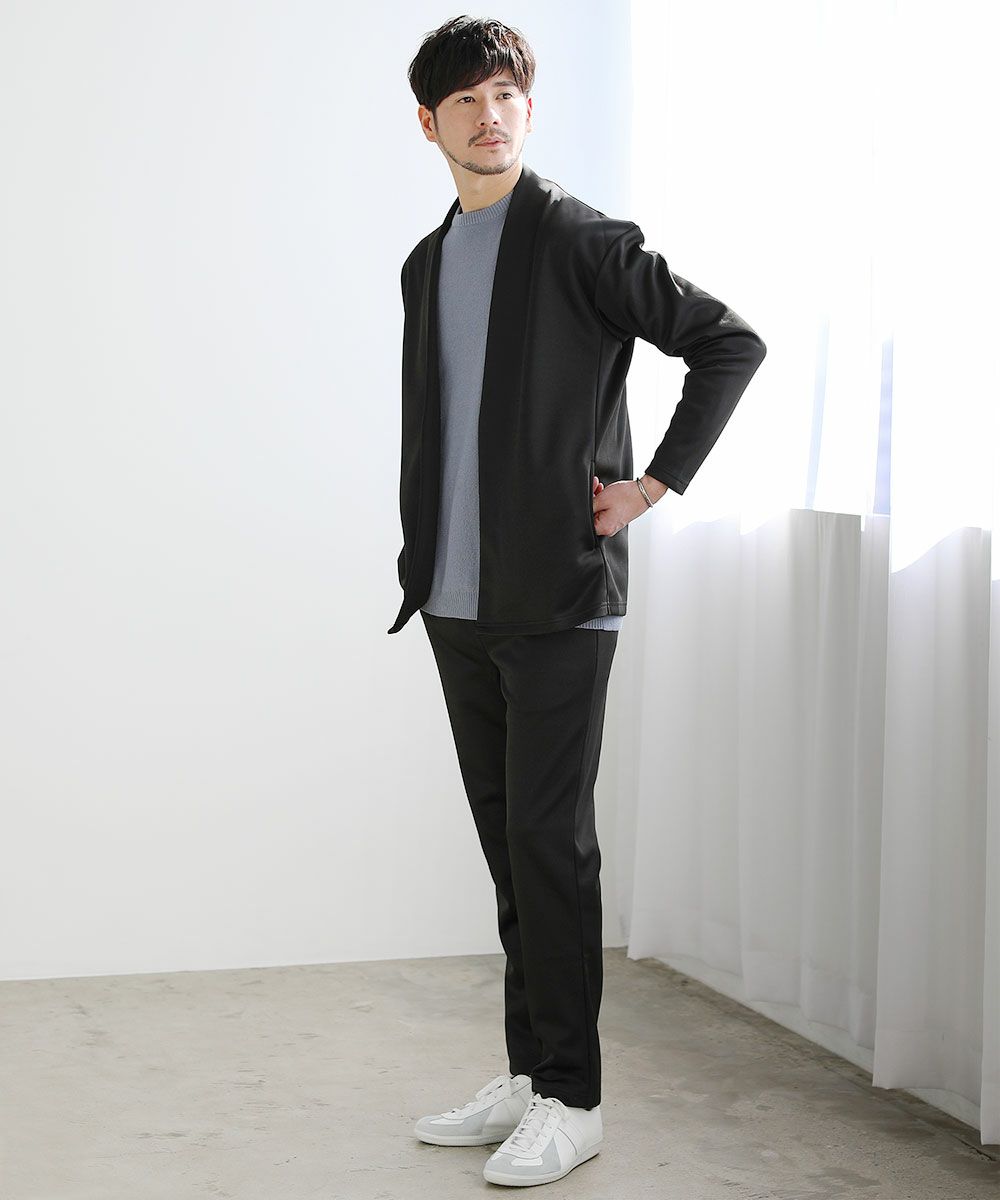 楽天でも買える】ハイストレッチリラクシングノーカラージャケット