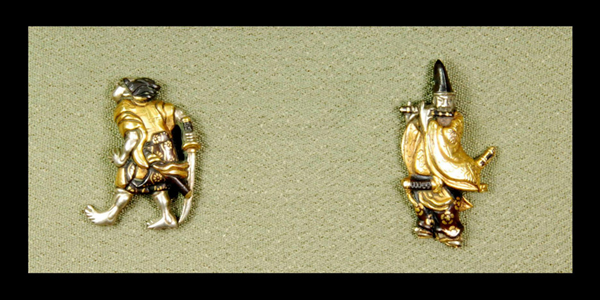 刀装具 小柄袋 小柄 獅子彫刻 名工柳川直春作 刀装具 小柄袋 小柄 獅子