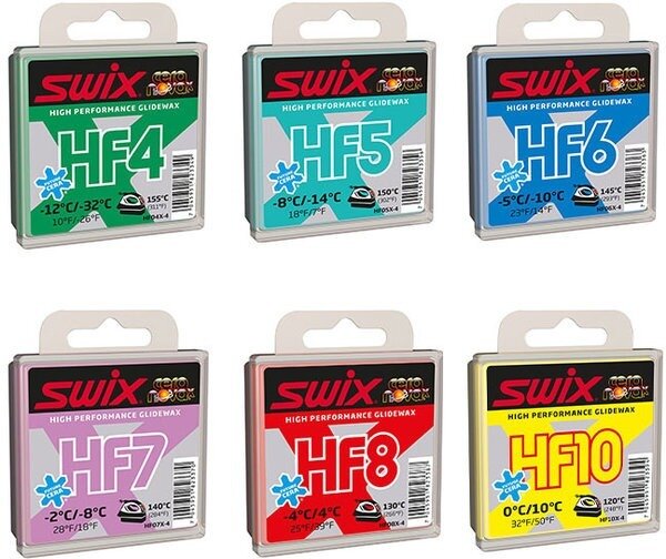SWIX HF4、 HF5、 HF7BW 、HF8 Swix HF8 red 40 g (-4°C / 4°C) Glide wax