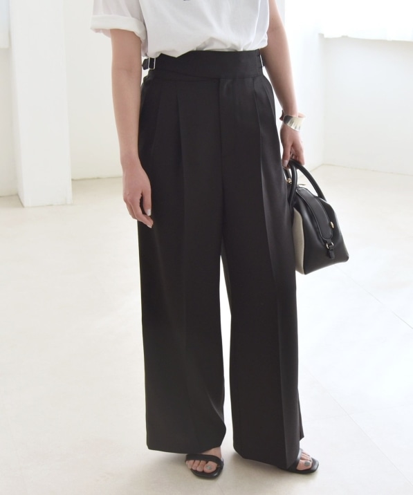 quaranciel:〈洗濯機可能〉ウーステッド ハイウエスト グルカ ワイド