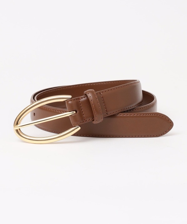 quaranciel: オーバル バックル ステッチ レザー ベルト｜ SHIPS 公式