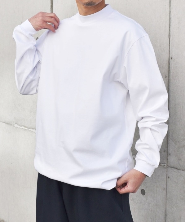 SHIPS any: スムースコットン モックネック Tシャツ (ロンT)◇｜ SHIPS