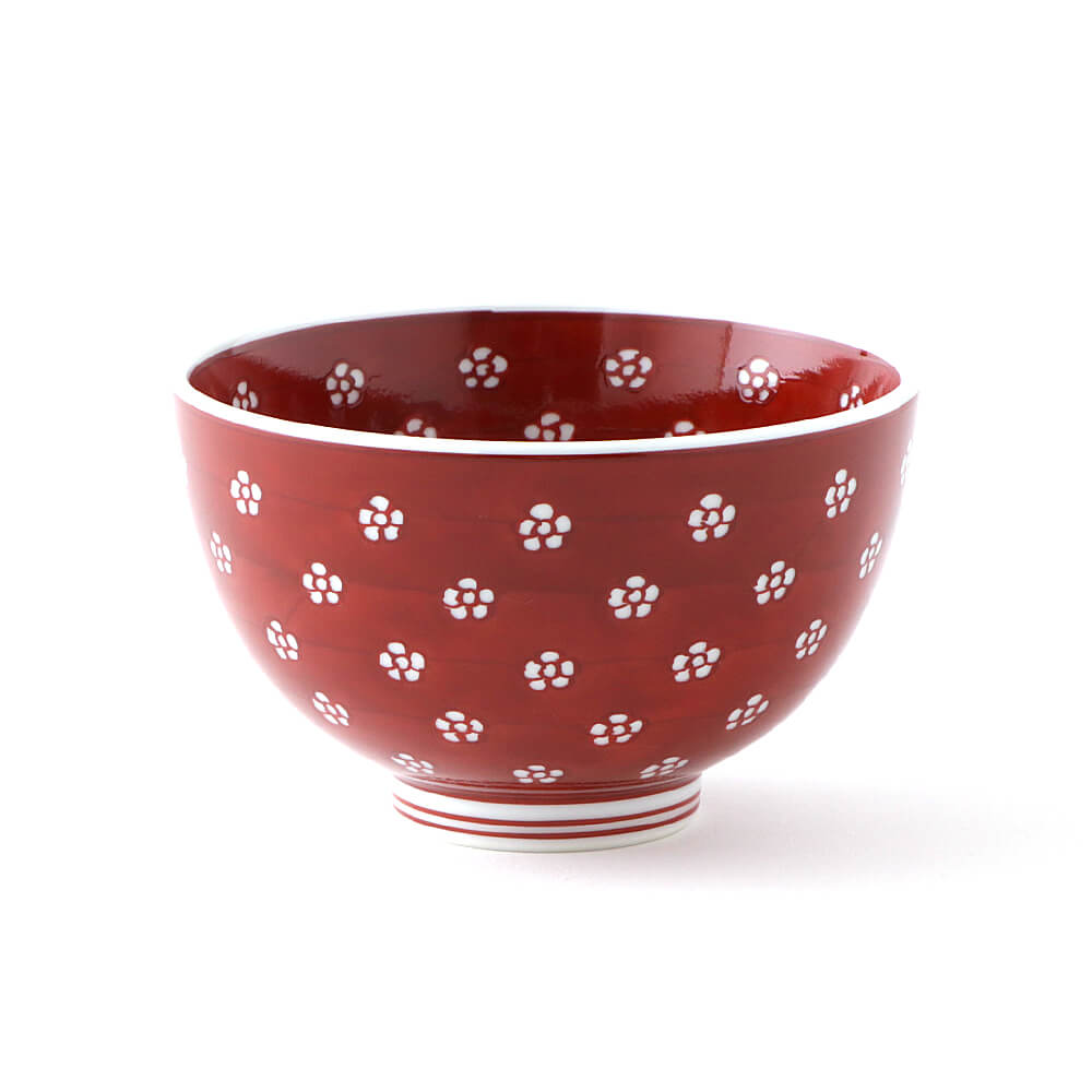 赤絵梅地紋 飯碗 ｜ 有田焼の源右衛門窯公式オンラインショップ