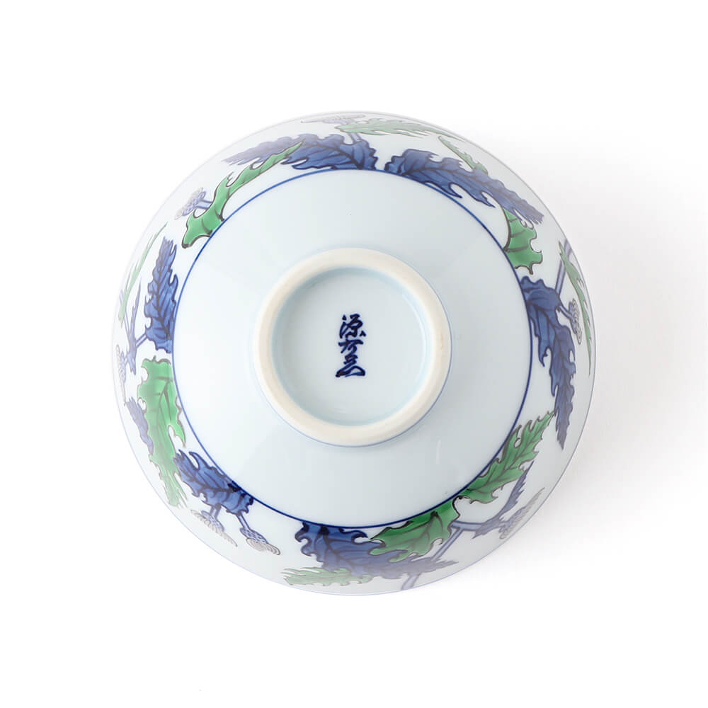 染錦薊絵 飯碗 ｜ 有田焼の源右衛門窯公式オンラインショップ