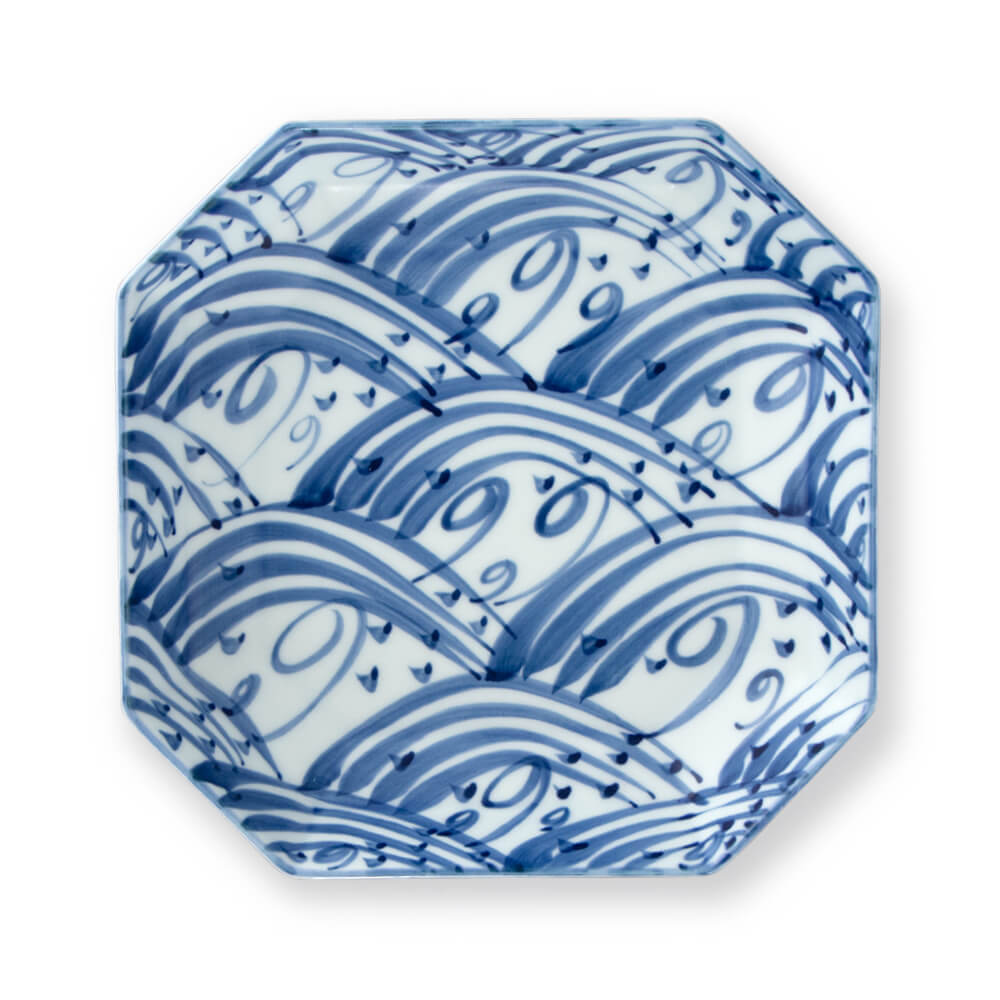 染付四海波 方皿 ｜ 有田焼の源右衛門窯公式オンラインショップ