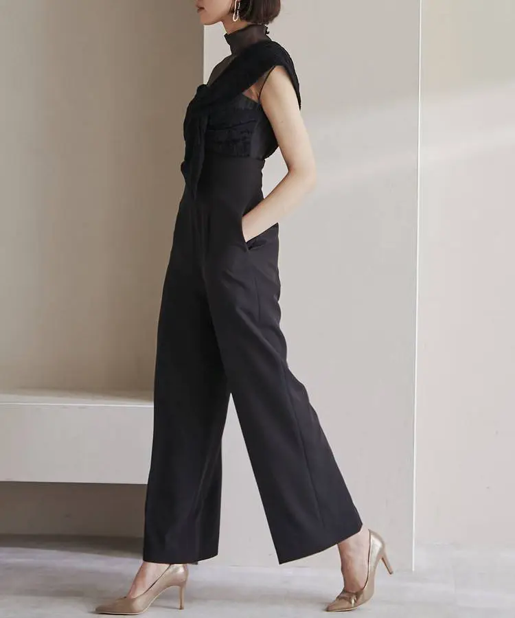 Mサイズ】LADYエンブロイダリーツイストパンツドレス LAGUNAMOON