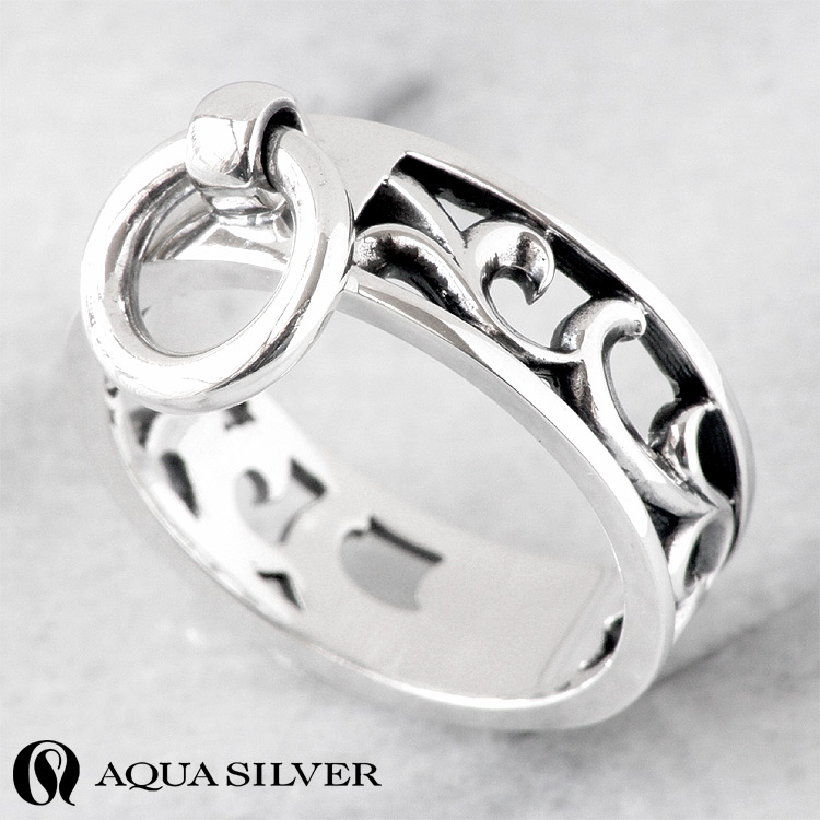 アクアシルバー アラベスク ドア ノッカー シルバー リング 指輪