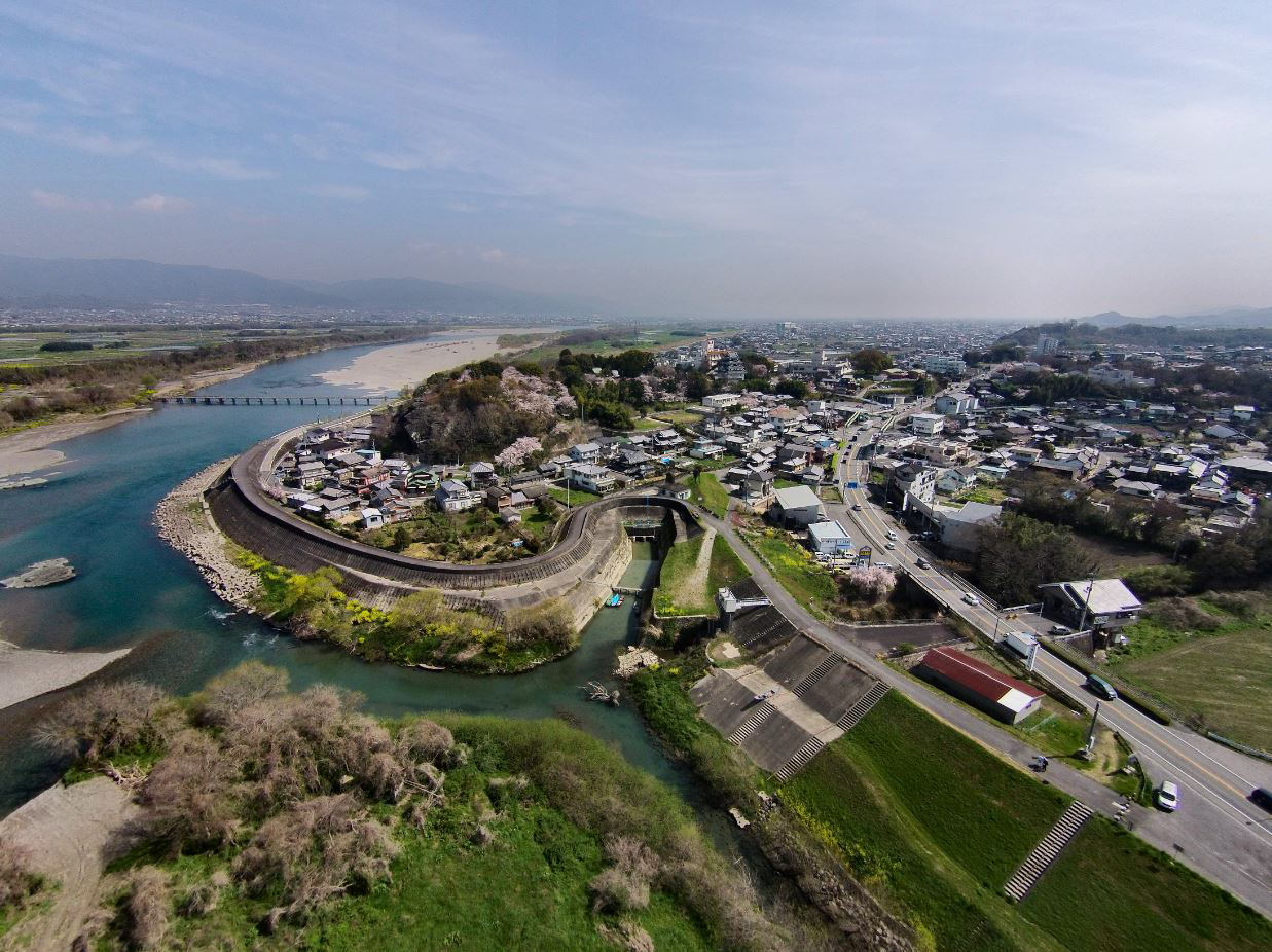 空から見た吉野川