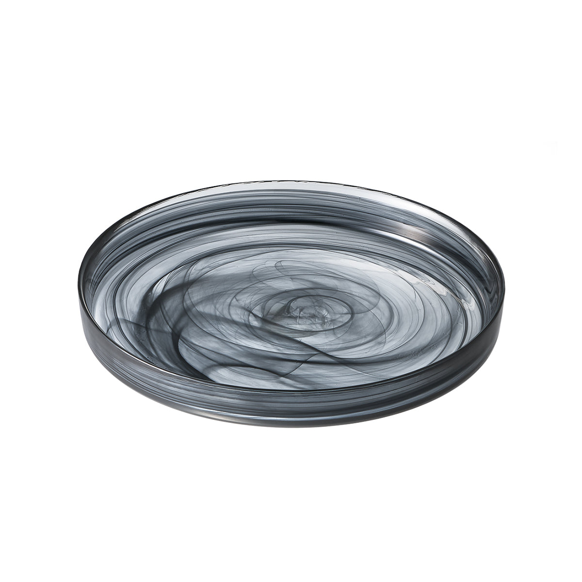 ガラス食器 水墨 ウォールプレート 21cm BK/WH 吉沼硝子の通販