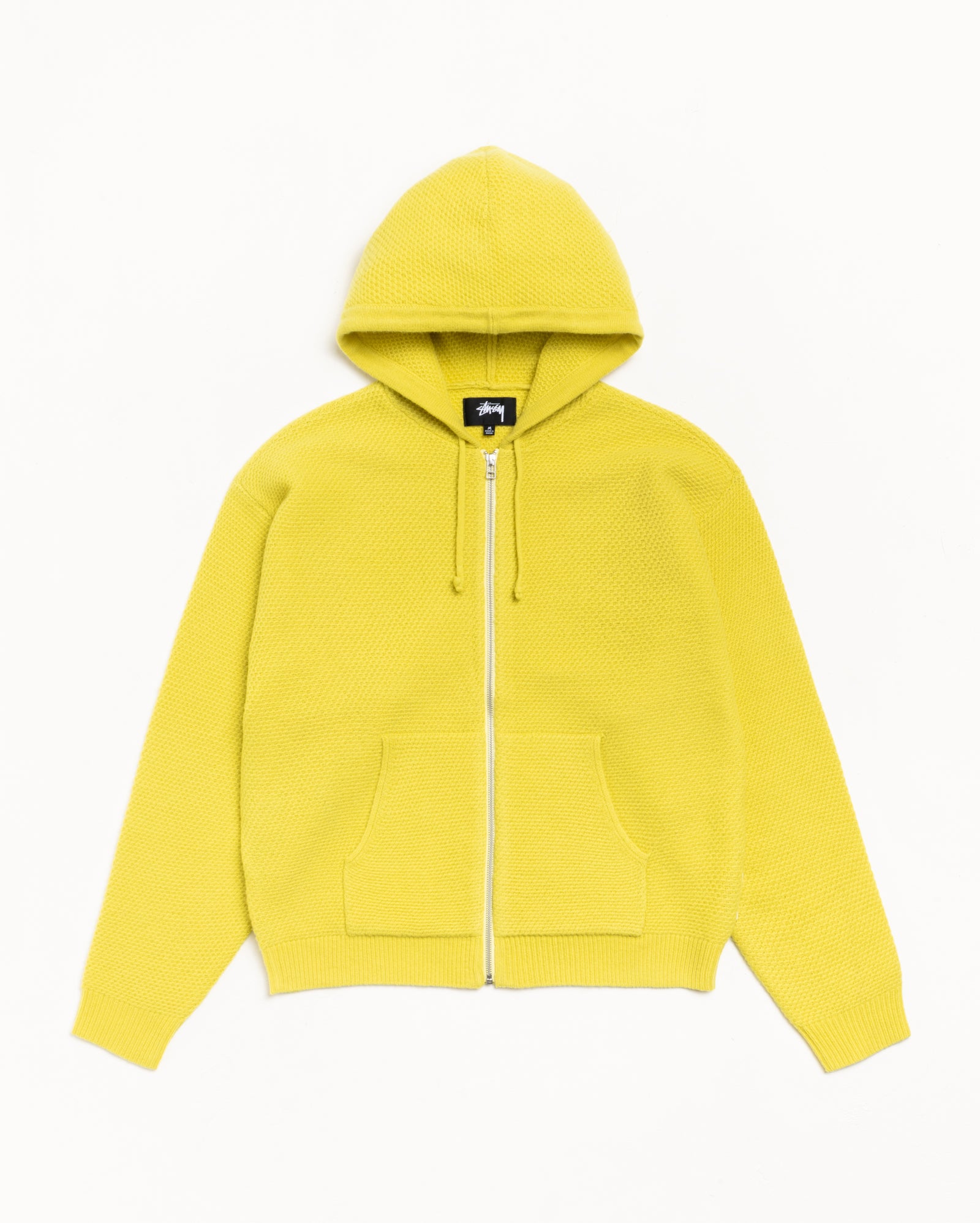 Textured Zip Hooded Sweater – Yellow | Tops & Knits | Stüssy