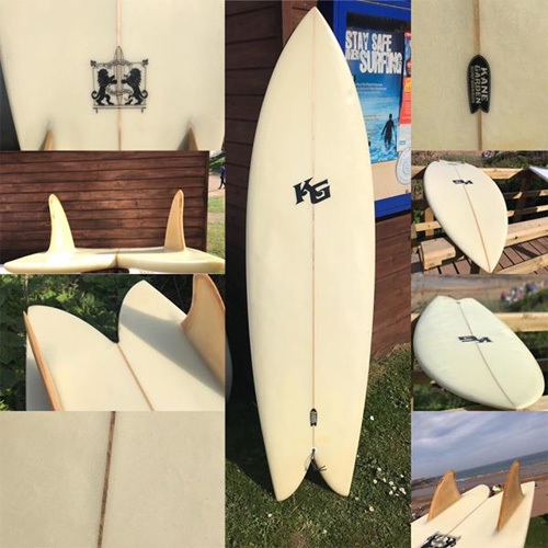 Kane Garden 6ft Twin Keel Fish Kane Garden Surfboards - St Vedas