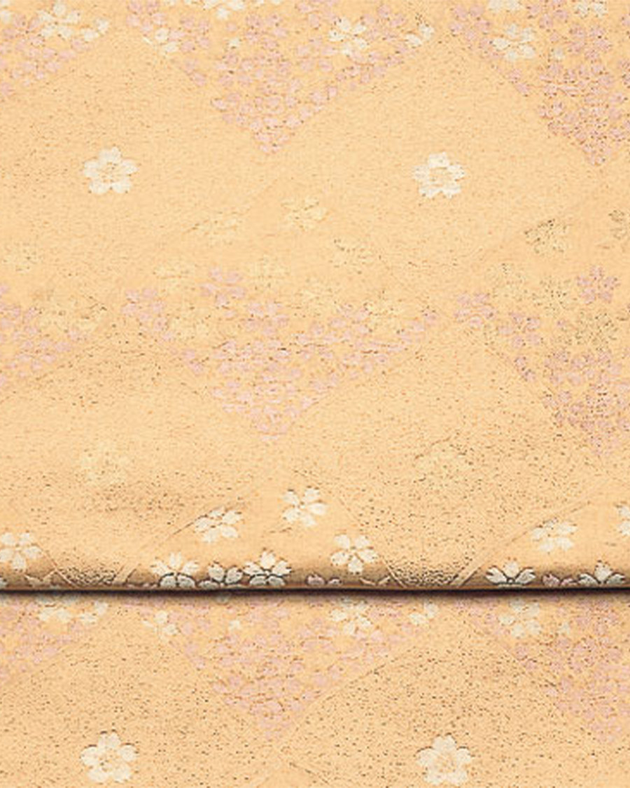 ワンタッチ帯（ラーク加工済） 紋名古屋帯（八寸） 花かわら 伊達〆