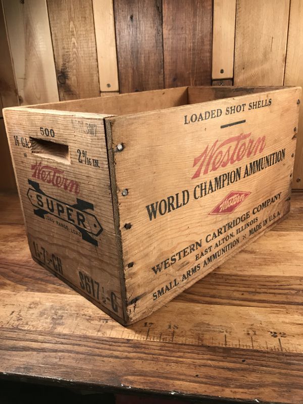 Western Cartridge Company Wood Box 弾薬 ビンテージ ウッドボックス