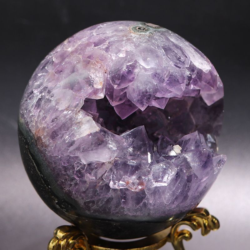 一点物】置物 笑口アメジストジオード 約588g ブラジル産 紫 パープル