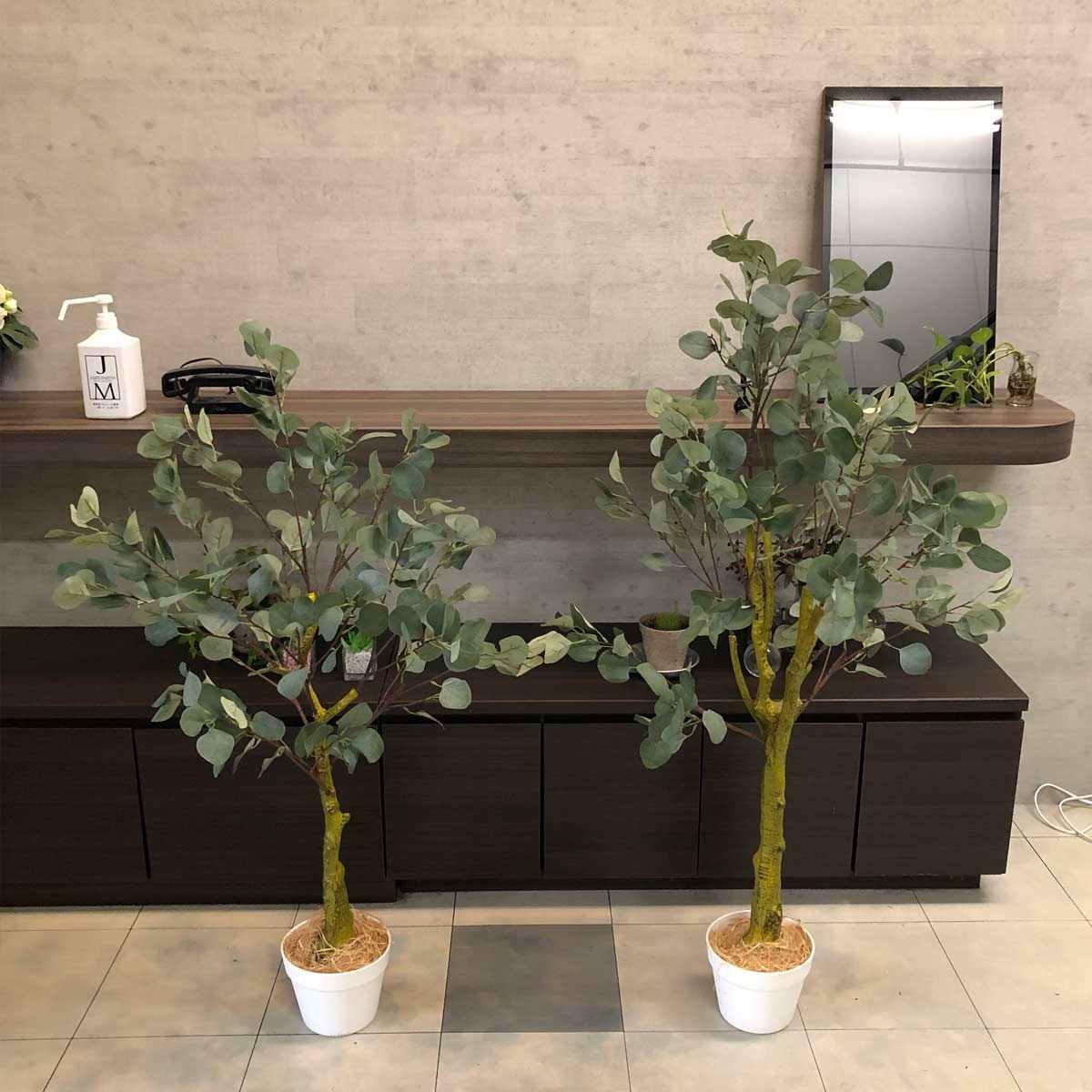 ユーカリ 人工樹木 フェイクグリーン 人工観葉植物 115cm