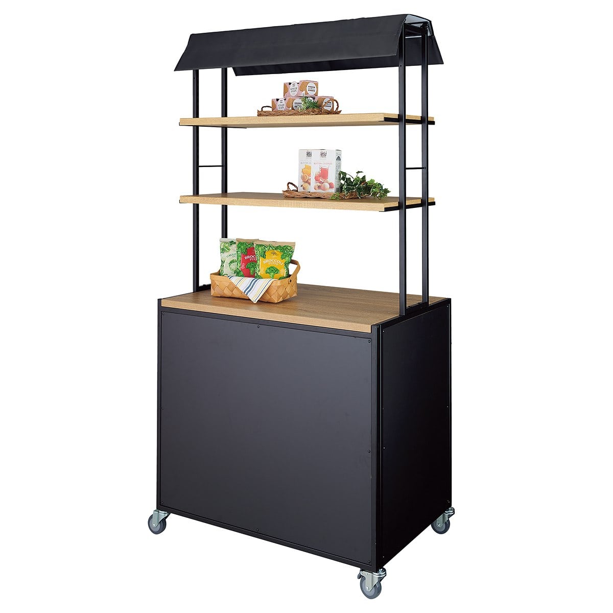 什器セットまるごと購入】新型ハコマルシェワゴン幅90×奥行60cm