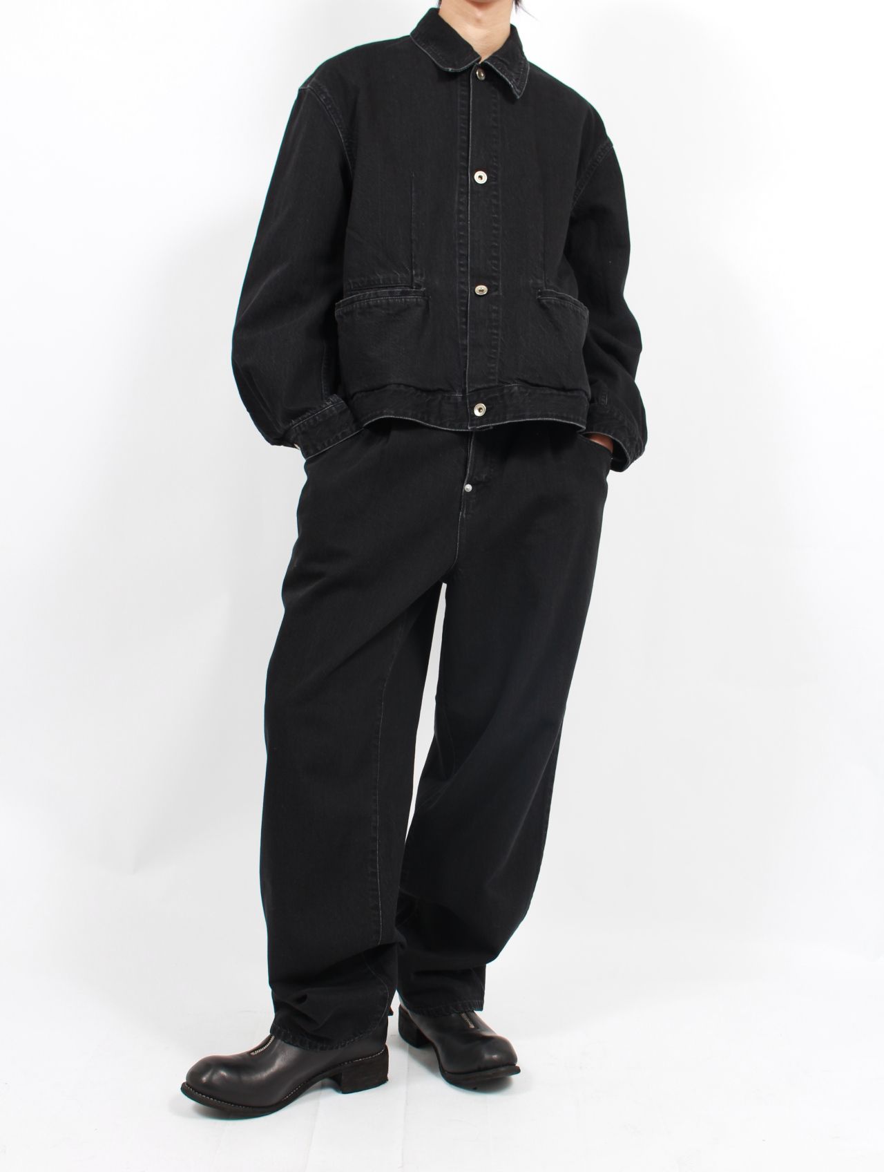 SOSHIOTSUKI - 【25SS】ドレープ ポケット ウォッシュド デニム パンツ