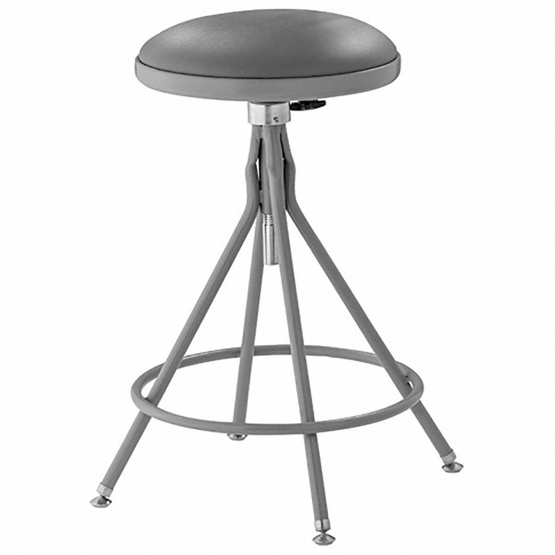 NPS® 6524HB Grey Vinyl Padded Swivel Science Lab Stool | StageDrop